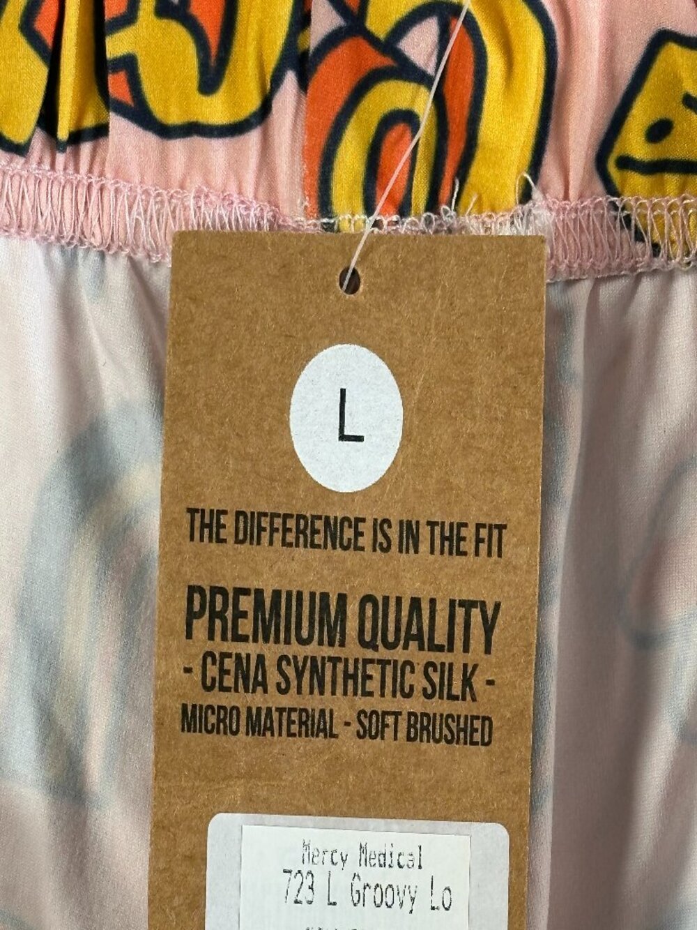 Brief Insanity Pink Groovy Hippie Lounge Pajama Pants Women's Size Large NWT - Picture 10 of 11